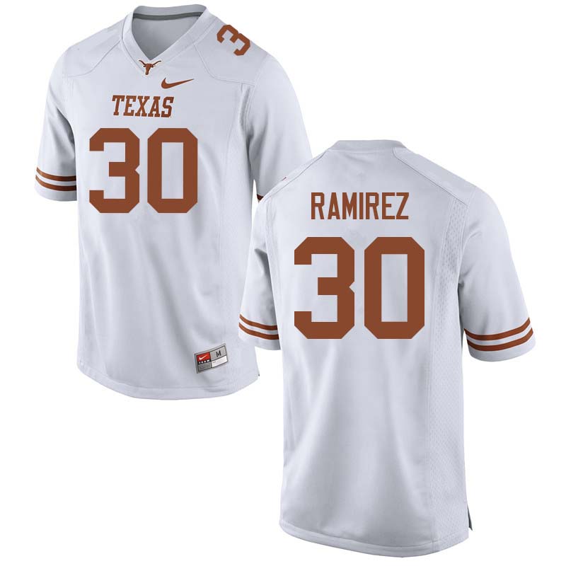 Men #30 Mason Ramirez Texas Longhorns College Football Jerseys Sale-White